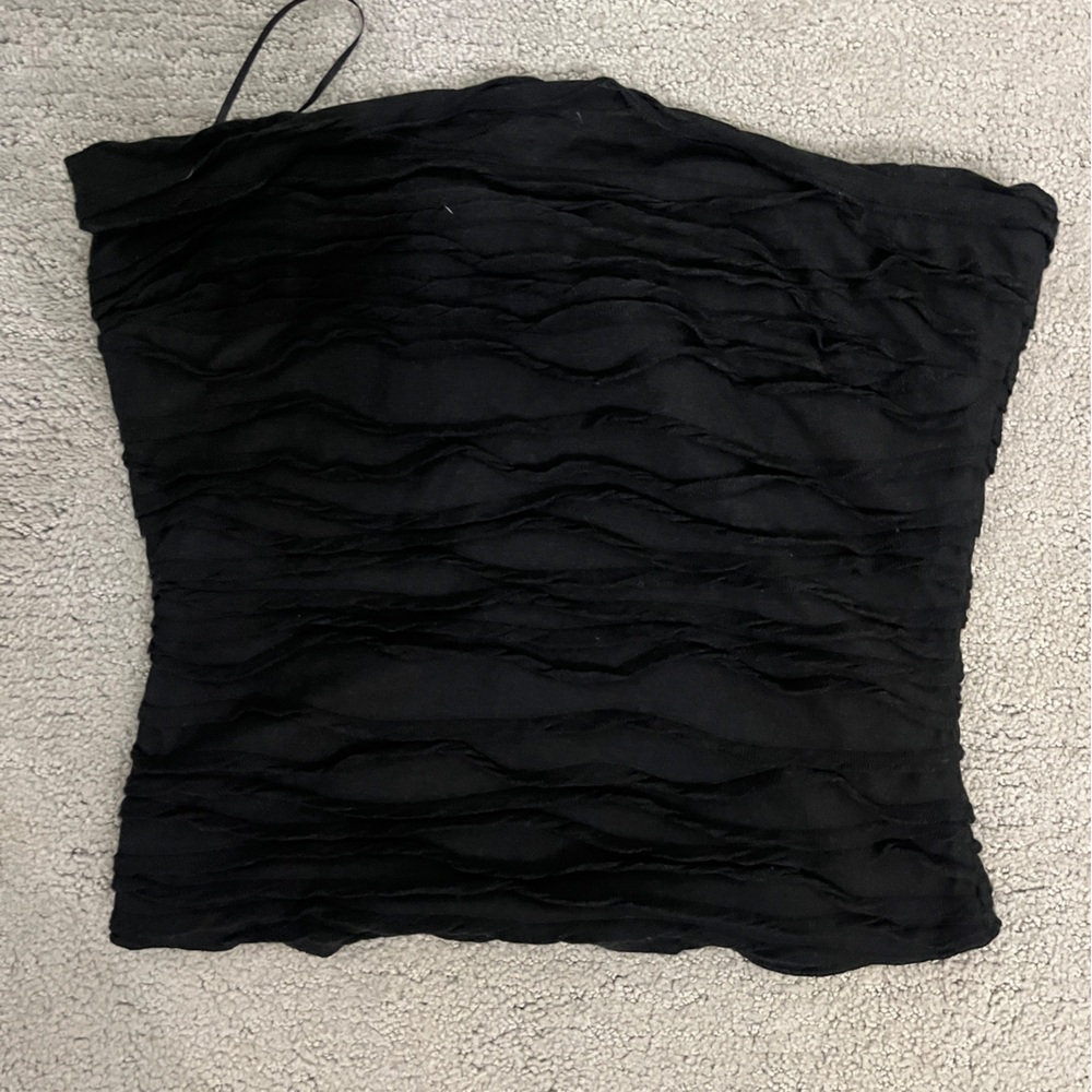 Princess polly black ruched tube top